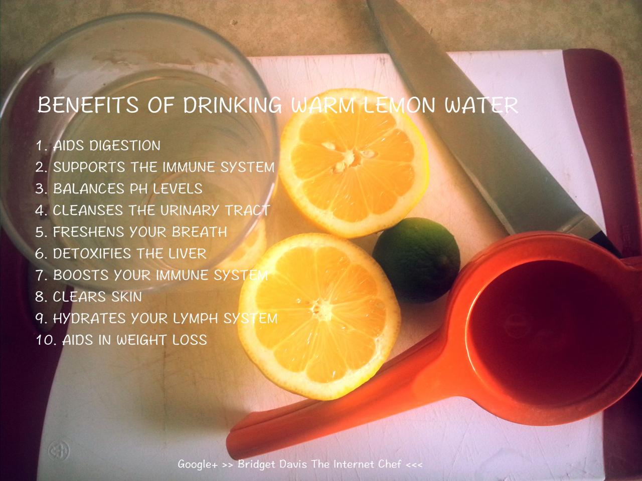 Lemon water benefits warm honey drinking morning every