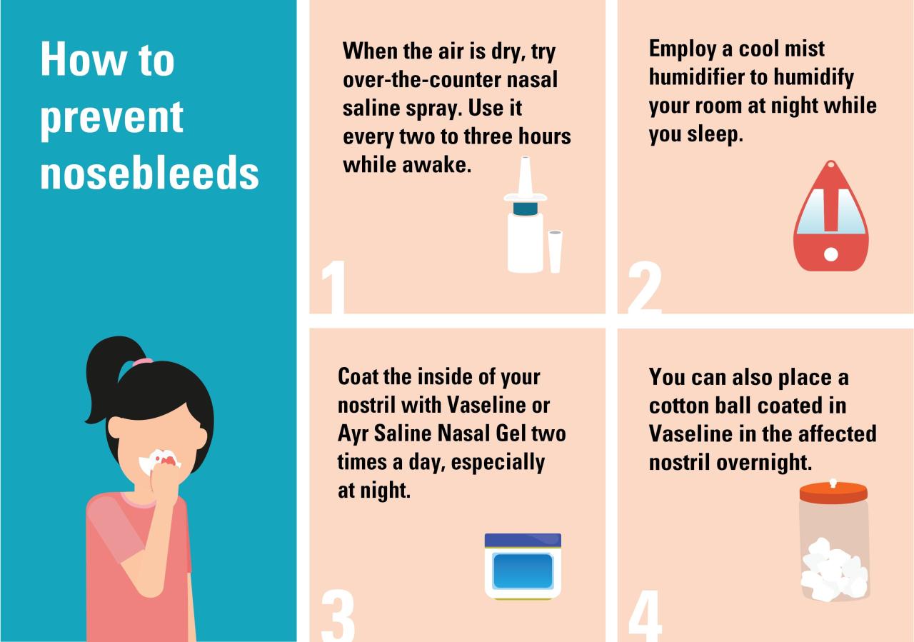 Bleeding nosebleed remedies preventive reduce