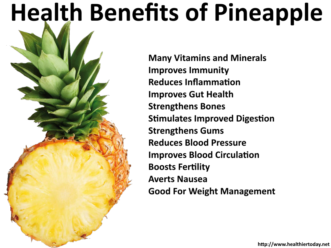 Pineapple benefits health vitamins nutrition