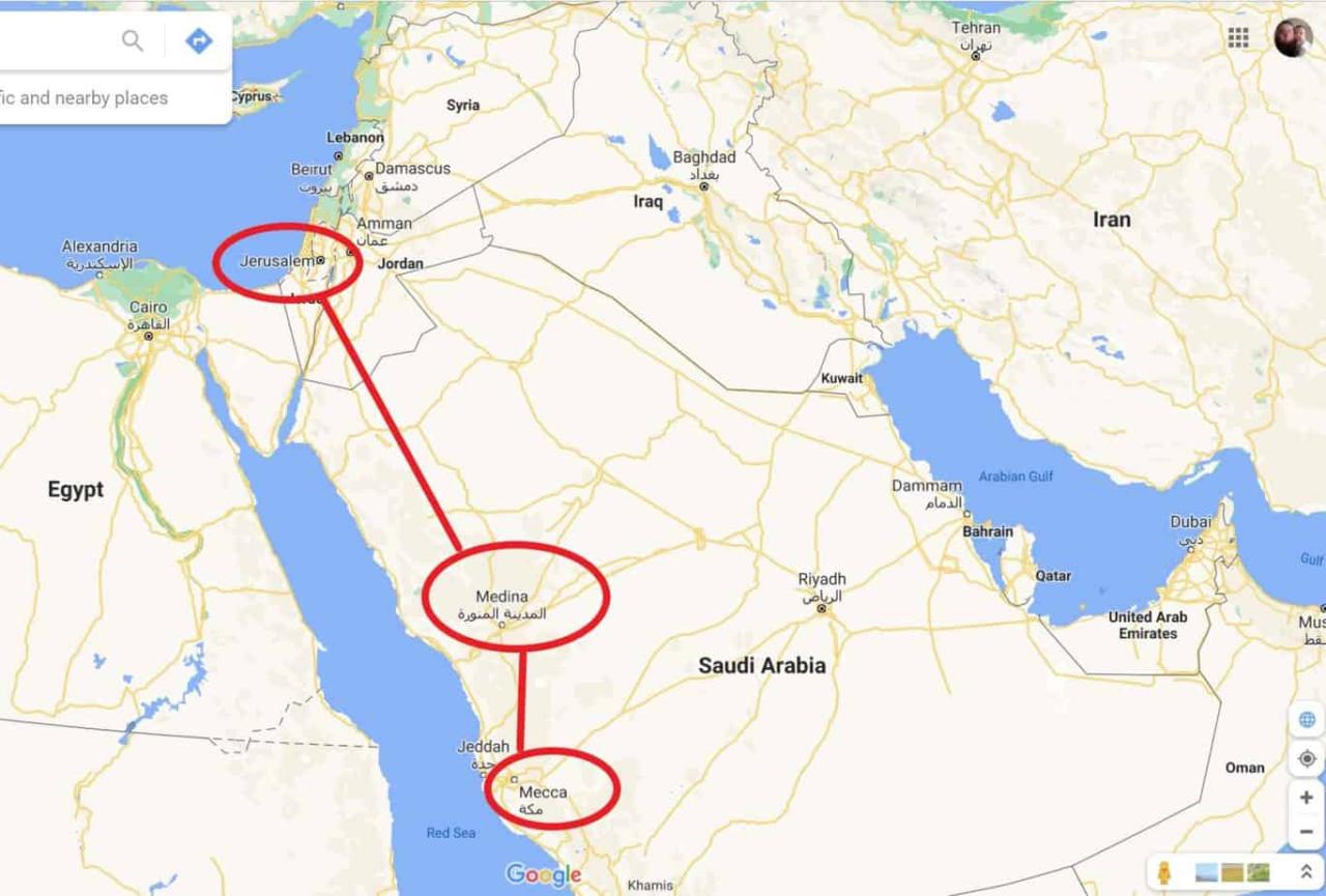 Map arabia saudi madina mecca makkah migration prophet history ancient ah muhammad timeline timetoast