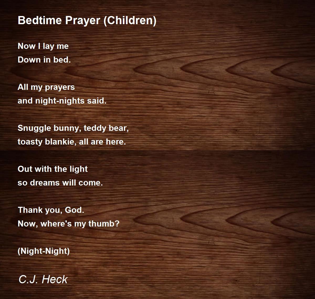 Bedtime prayer