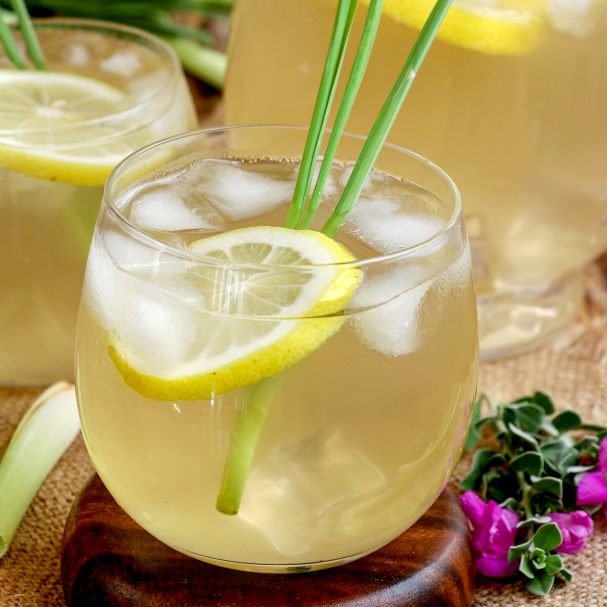 Tea lemongrass ginger dairy drink herbal