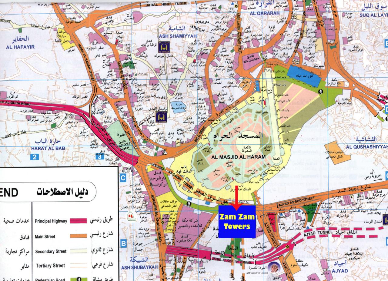 Makkah mina madinah al arafat maps pilgrims islam sites