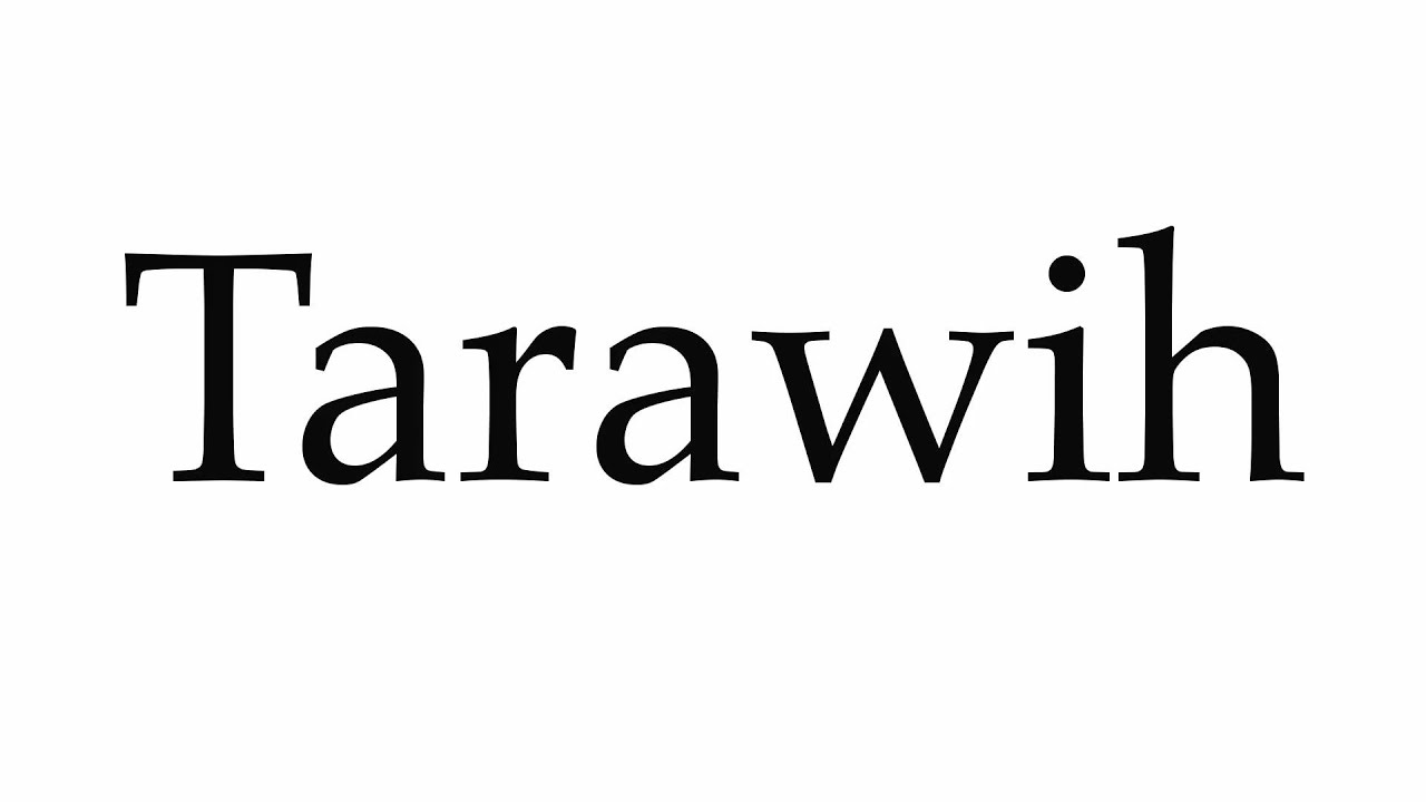 Tarawih menurut bahasa artinya