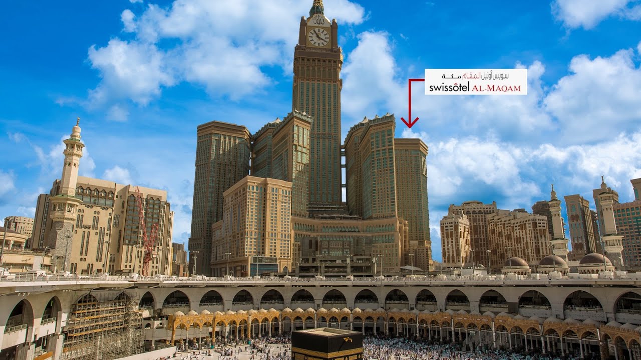 Makkah raffles palace al hotel maqam swissotel mecca city arabia saudi tower muslim holy opens clock royal extravaganzi